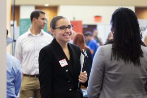 Women at career fair