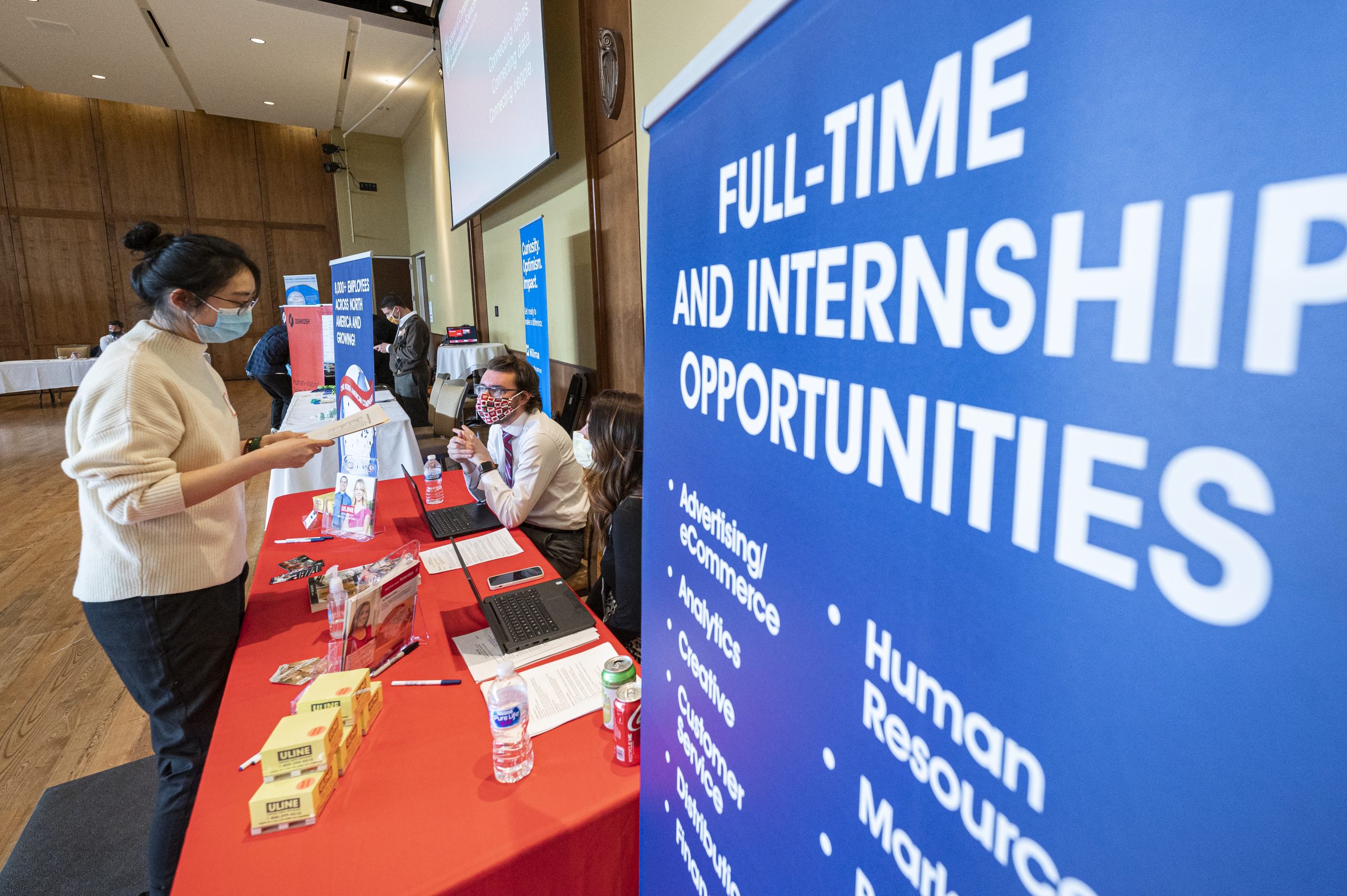 People at career fair