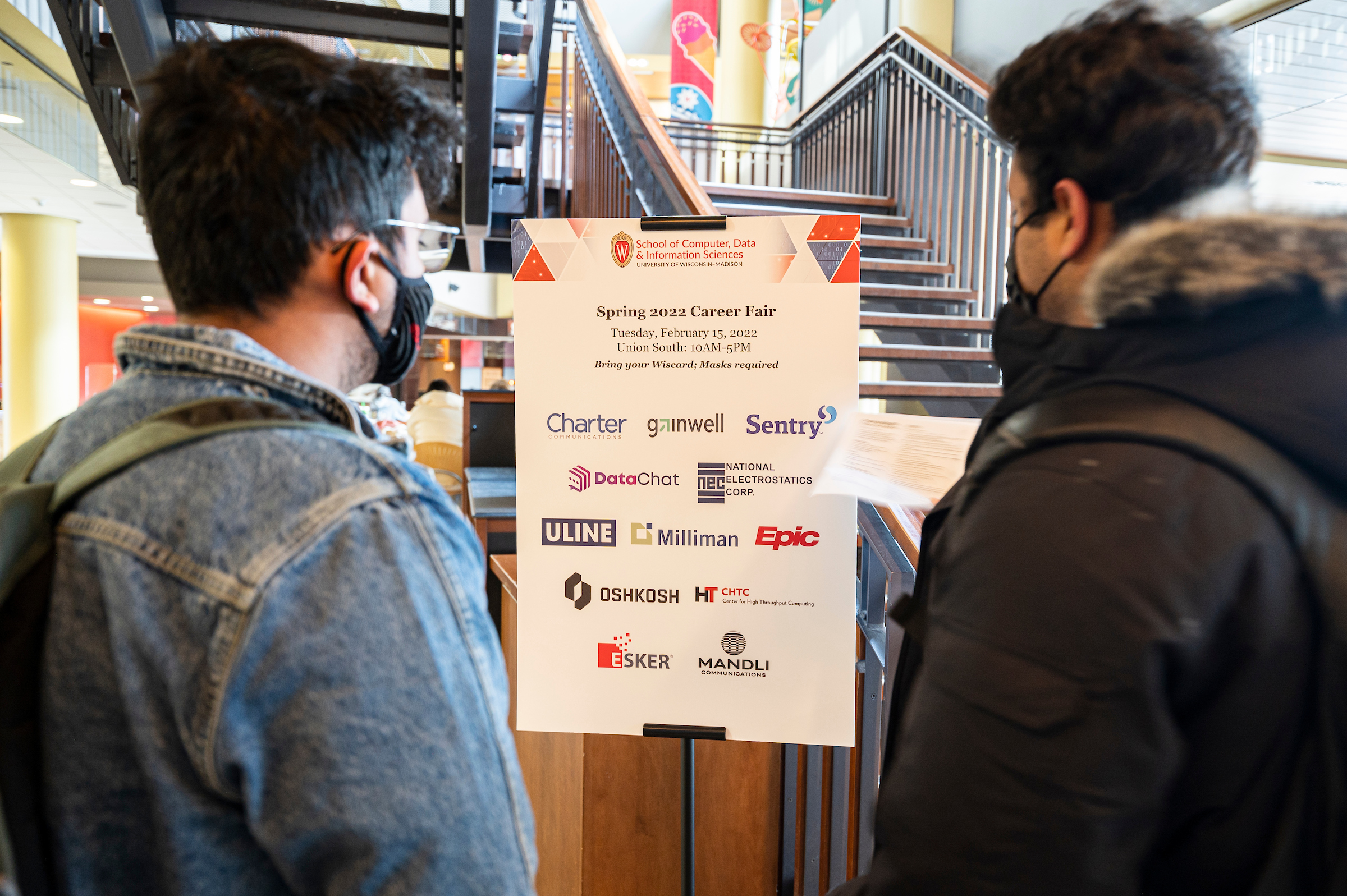 Students at career fair