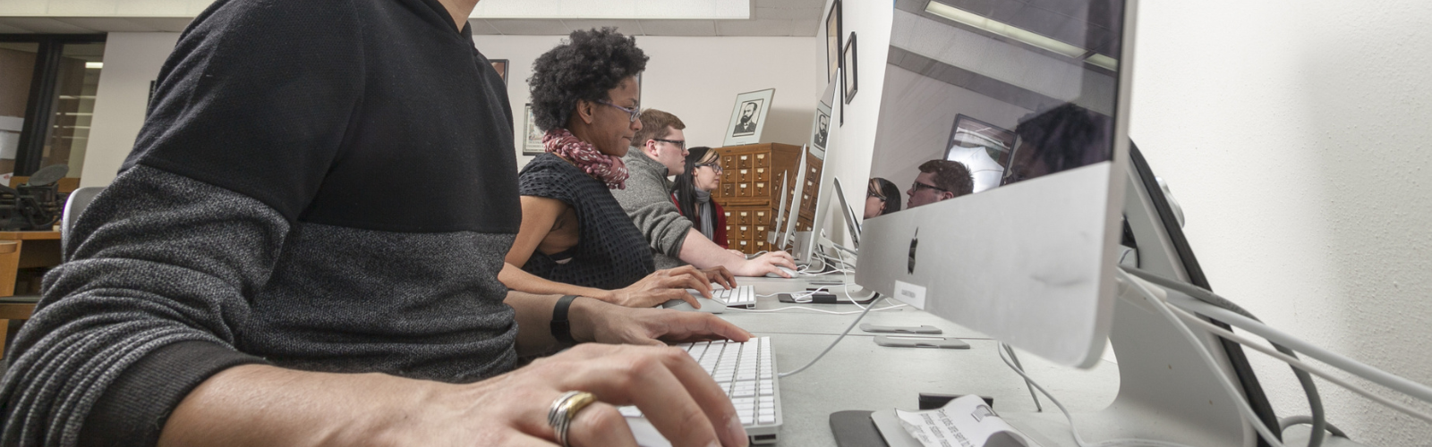 Students at computers