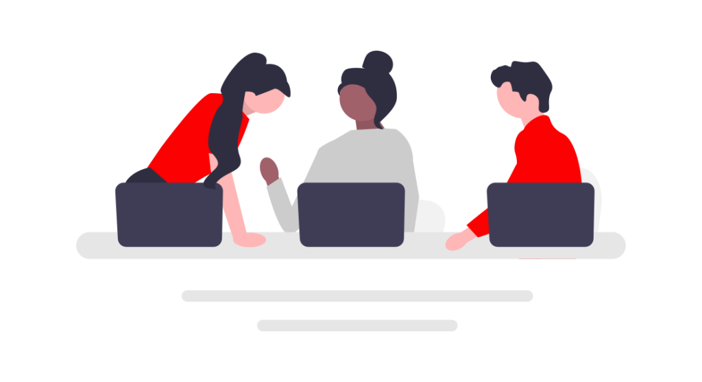 Graphic of people talking