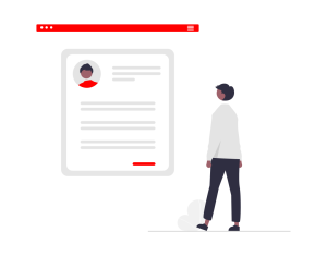 Graphic of person by doc