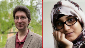 Ian Hutchins and Salsabil Arabi headshots