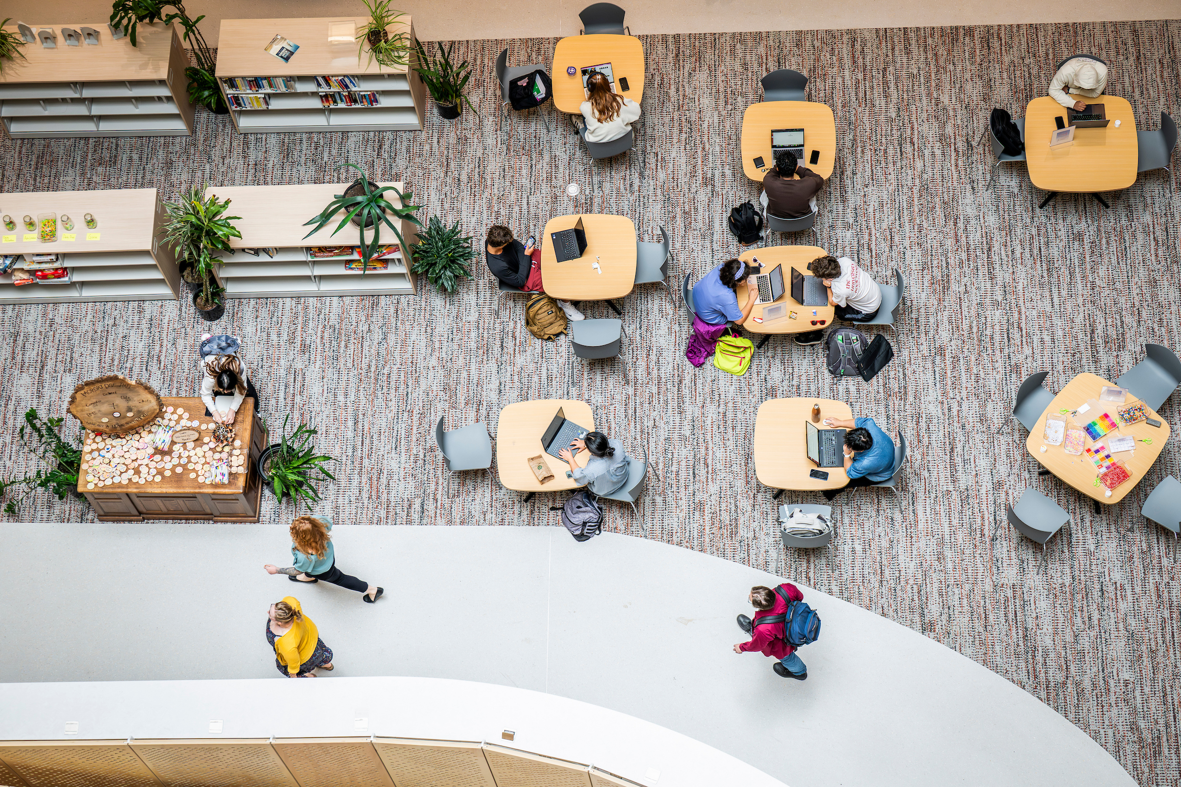Students studying from yet