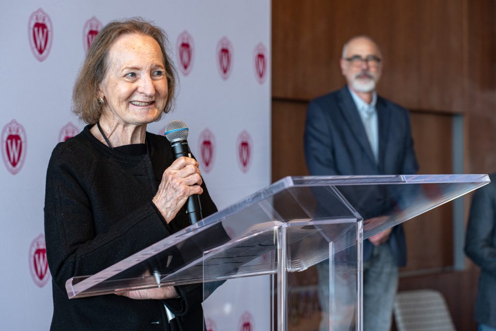 Woman with microphone