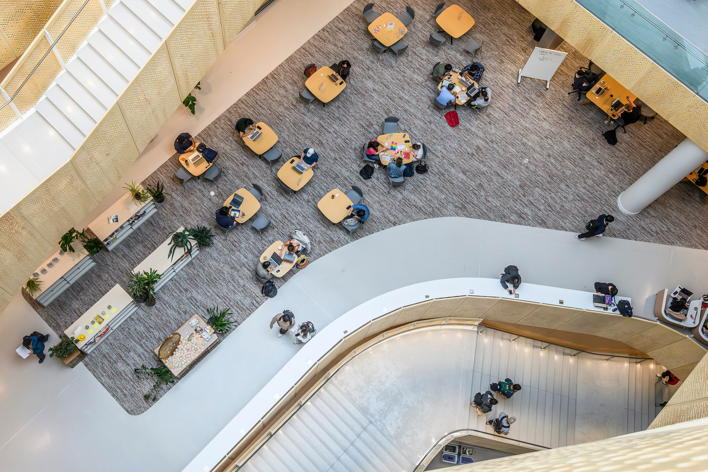 The heart of Morgridge Hall from above